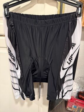 Lambda Black & White Cycling Shorts with Side Logo size XL 3:22
